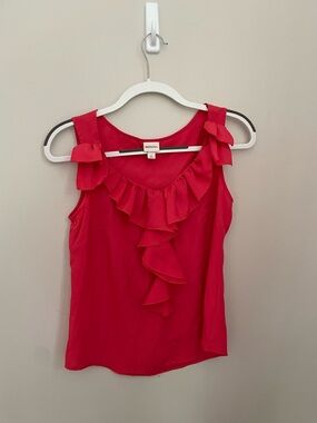 Red Ruffle Tank Top Size Small – Flowy & Feminine